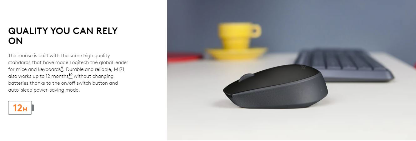 Logitech M171 Wireless Nano Mouse - Black Logitech M171 Wireless Nano Mouse - Black